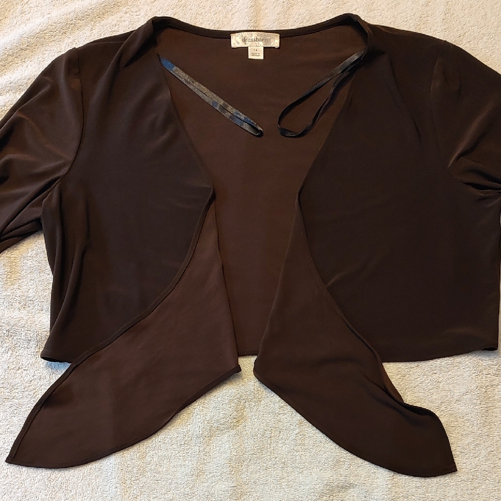 Dressbarn Black Shrug Sweater
